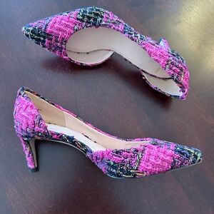 JCrew Colette d'Orsay pumps in pink tweed women’s size 7
